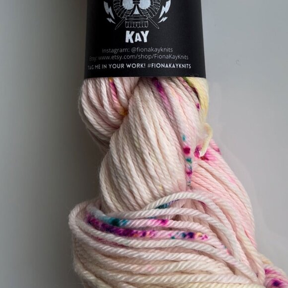 Indie Dyed Worsted Weight Yarn by Fiona Kay in Color Sparkle Motion - Picture 2 of 3